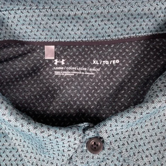 Under Armour Men's Polo Shirt XL Loose Fit Teal Performance Golf Athletic - Picture 2 of 7